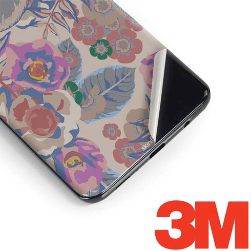Warm Taupe Floral Galaxy S9 Skin